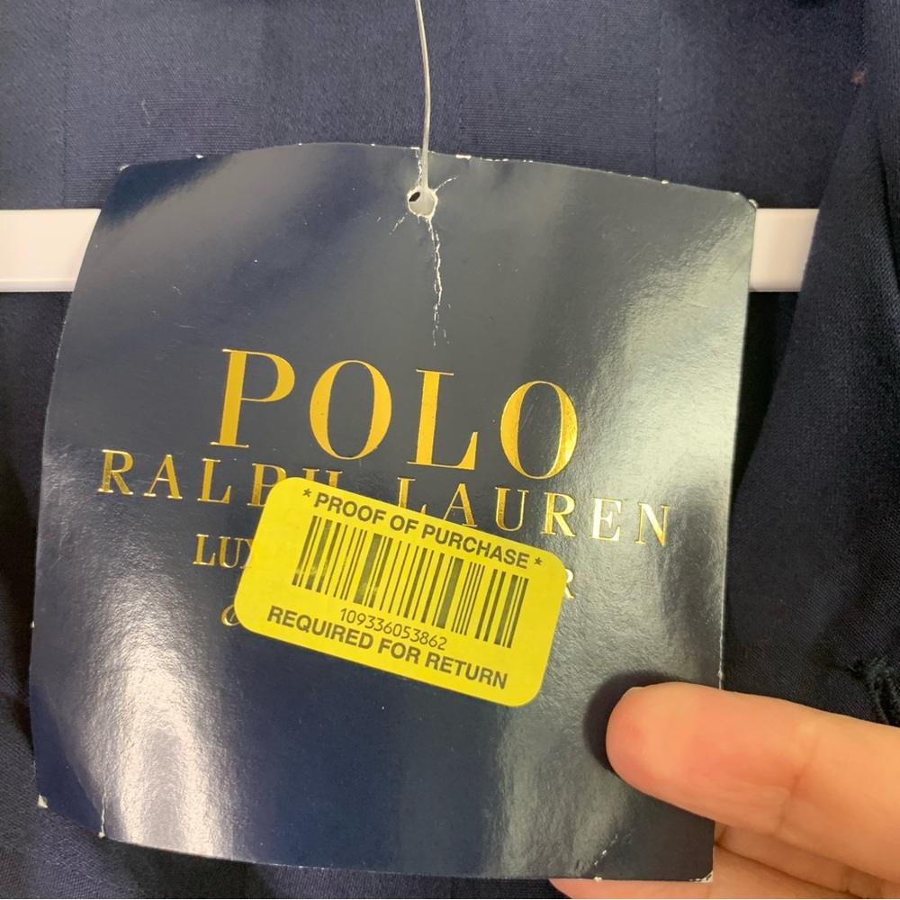 Polo Ralph Lauren Mens blue crest button down long sleeve pajama shirt L NWT - Picture 9 of 10